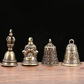 Винтажный бронзовый колокольчик тонкой сборки, декоративный Компактный, украшающий недеформирующуюся традиционную латунную подвеску для гостиной