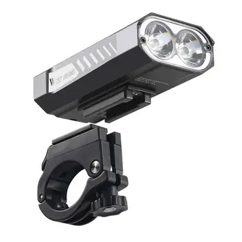Надежный велосипедный фонарь из алюминиевого сплава с USB-зарядкой, черный/ красный велосипедный передний фонарь, электронный дисплей для велосипеда