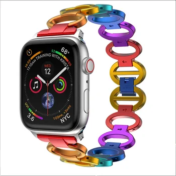 Ремешок для часов Из алюминиевого сплава uhgbsd Подходит Для Apple Band Iwatch 1-8 41/40/38 42 44 45 49 Сверхлегкий Декоративный Браслет