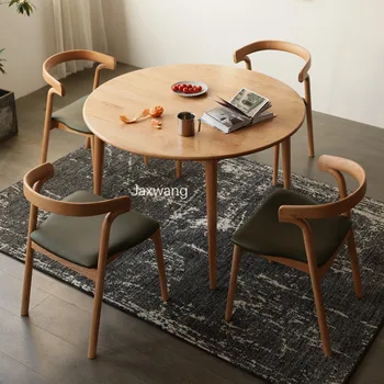Обеденный стул FOSUHOUSE Nordic для кухни из массива дерева, японские Современные дизайнерские Обеденные стулья из ясеня, Мягкое кресло-мешок