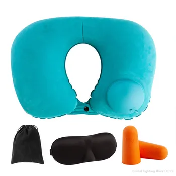 Складная U-образная подушка для путешествий, автоматические надувные подушки для самолета, автомобиля, Кольцевая подушка для кровати, подушка для шеи 2 # 1