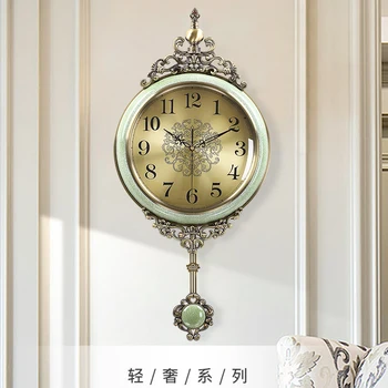 Часы для гостиной Европейские Бытовые Атмосферные часы Американские Имитационные Керамические Креативные Декоративные Настенные часы