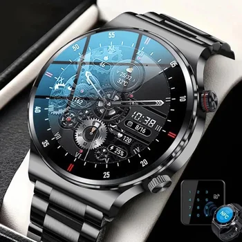 Для телефона Huawei Смарт-часы Мужские спортивные AMOLED Экран Контроль доступа NFC Умные часы Bluetooth часы для звонков IP68 Водонепроницаемые