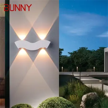 Уличный белый настенный светильник BUNNY LED Современные водонепроницаемые бра для украшения домашнего балкона
