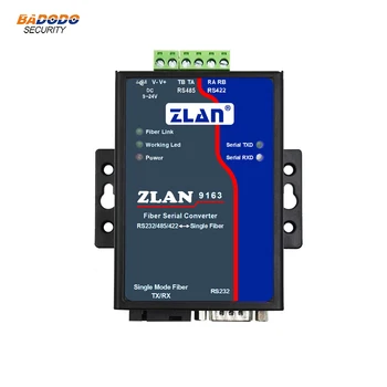 ZLAN9163 RS485 RS232 RS422 устройство преобразования волокна в оптоволокно SC промышленный оптический модемный коммутатор TCP-сервера на расстоянии 20 км