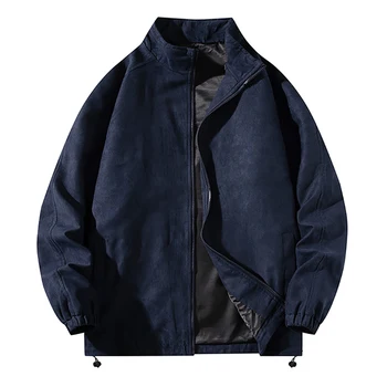 Весенняя куртка-бомбер Оверсайз, мужская Винтажная куртка на молнии, модная Корейская уличная одежда, Мешковатая верхняя одежда, топы, мужская одежда, Плюс Размер 3XL