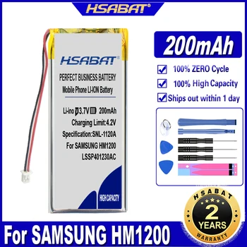 Аккумулятор HSABAT LSSP401230AC емкостью 200 мАч для SAMSUNG HM1200, аккумуляторы для наушников Bluetooth