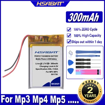 Аккумулятор HSABAT 501730 300mAh для Mp3 Mp4 Mp5 DIY PAD DVD E-book headset Batteries