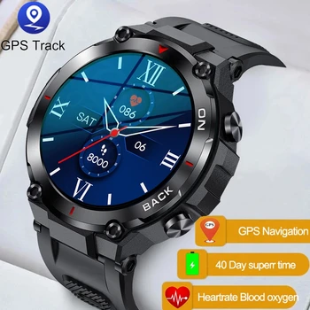 Уличные смарт-часы с GPS VS Trex T-Rex Pro для мужчин, частота сердечных сокращений SpO2 5ATM IP68, водонепроницаемые тактические смарт-часы для iPhone Samsung Xiaomi