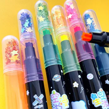 6 цветов / набор, милые звезды, Маркерная ручка Sakura, ручка-стампер карамельного цвета, ручная учетная запись, подарки для студентов, школьные канцелярские принадлежности