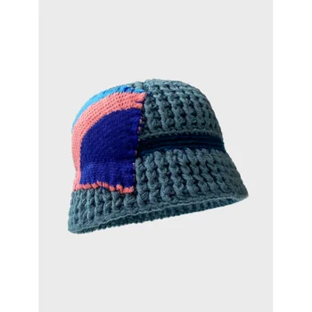Вязаная шапка, модная зимняя женская кепка-ведро, высококачественная кепка для отдыха, Женская зимняя шляпа на открытом воздухе, Женские панамы