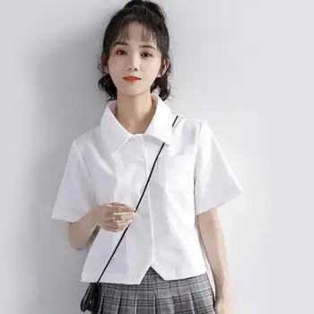 Опрятная рубашка JK, женская летняя форма 2023, новый дизайн, Белая рубашка с короткими рукавами, Японский студенческий топ, женская короткая рубашка