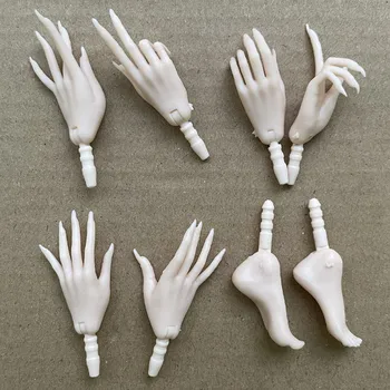 Сменные руки для тела MENGF С длинными ногтями, разные жесты, универсальные для куклы 1/6 Super Model FR / IT, Новый Белый маникюр своими руками