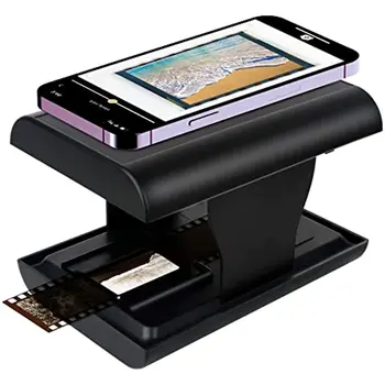 Мобильный сканер пленки для старых слайдов в формате JPG, сканер пленки и слайдов, 35-миллиметровый сканер для сгибания слайдов и негативов со светодиодной подсветкой