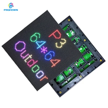 Дешевая Видеостенная Панель Высокой четкости P3 Outdoor Module 192x192mm 64x64 Пикселя Полноцветная SMD RGB Светодиодная Панель LED Display Module