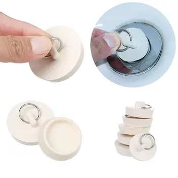Заглушка для раковины для ванной комнаты, защищающая от протечек Круглая пробка для ванны, прочная резиновая крышка для слива канализации, практичные принадлежности для ванной комнаты