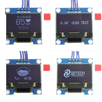 0,96-дюймовый 4-контактный интерфейс IIC I2C модуля OLED-дисплея совместим с последовательным ЖК-экраном UNO V