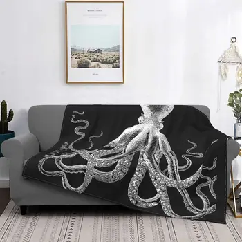 Винтажное вязаное одеяло Octopus 