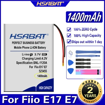 Аккумулятор HSABAT 523455 1400 мАч для аккумуляторов наушников FIIO E17 E7