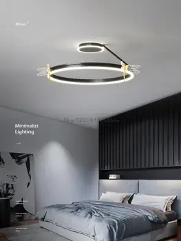Nordic ins главная спальня комнатная лампа минималистичная спальня лампа современный минималистичный светодиодный потолочный светильник dragonfly light роскошная лампа