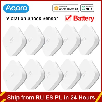 Aqara Smart Vibration Датчик удара, Сигнализация обнаружения вибрации, встроенный Гироскопический датчик движения Zigbee для приложения Xiaomi Mihome