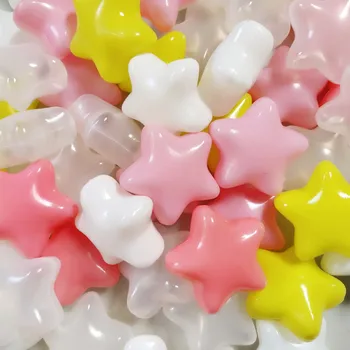 50 цветов Детских пластиковых шариков в форме звезды в форме океанской волны, толстые экологически чистые прозрачные детские игрушки для тренировки интеллекта, яма
