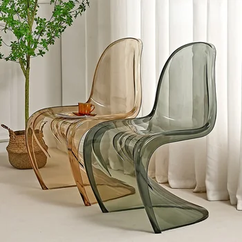 Nordic Beauty Art Chair Panton Chair Креативный обеденный стул для гостей, современный простой индивидуальный стул для отдыха