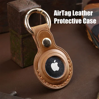 Высококачественный чехол из натуральной кожи для подушек безопасности, защитный чехол, совместимый с Apple Locator Tracker, брелок для защиты от потери устройства