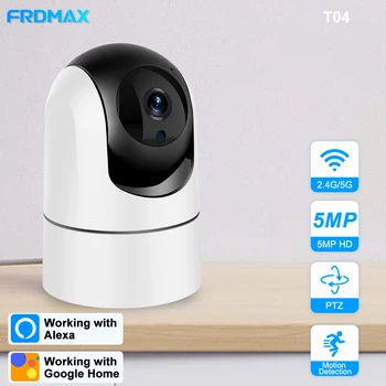 FRDMAX 5G WiFi Радионяня 5MP HD Защита безопасности в помещении для матери и детей Портативная камера видеонаблюдения Двухстороннее Аудио TUYA Alexa