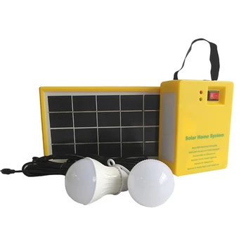 3,5 Вт Солнечная панель Комплект из 2 ламп Солнечная система Энергосберегающий Солнечный свет Наружный Внутренний Перезаряжаемый светодиодный свет