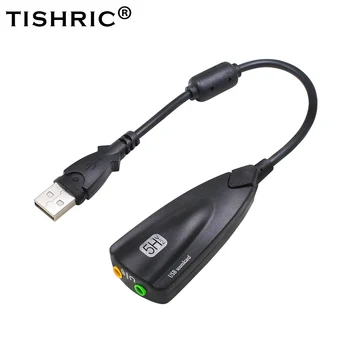 TISHRIC New 5HV2 7,1 Внешняя Звуковая Карта USB 3,5 мм Интерфейсная Аудиоадаптерная Карта С Микрофонным Динамиком Для Наушников для Ноутбука Mac