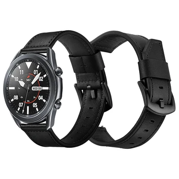 Черный /Коричневый Кожаный Ремешок Для Samsung Galaxy Watch 3 45 мм 41 мм Ремешок Для Смарт-Часов Браслет Ремешки Для Часов Сменные Аксессуары