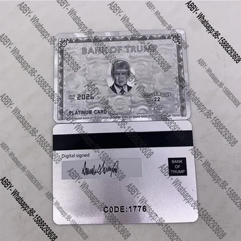 Оптовая продажа именная карточка из серебряной фольги Дональда Трампа Пластиковая материал кредитной карты креативная платиновая карта Trb vip card для коллекции
