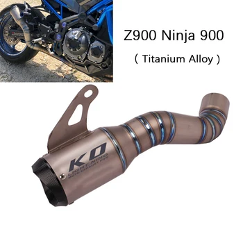 Для мотоцикла Kawasaki Z900 Ninja 900 Выхлопная Труба Из Титанового Сплава Escape No DB Killer Slip On Оригинальные Выхлопные Наконечники Catalyst