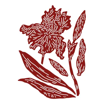 A Bouquet Iris Металлические режущие штампы Украшение для скрапбукинга Поделки из альбома Шаблон декора Модель 2023 Новый