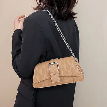 Женская сумка через плечо из искусственной кожи, женская модная роскошная трендовая сумка на цепочке и кошелек, новинка 2023 года