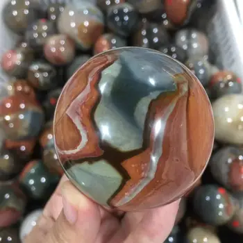 Хрустальный шар из натуральной океанской Яшмы, Кварцевая сфера, Целебный Драгоценный Камень