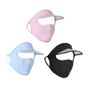 Женская маска для лица, шелковый козырек, удобная солнцезащитная шляпа, охлаждающий чехол для лица, для путешествий, для пляжа, для мужчин, для скалолазания, для занятий спортом на открытом воздухе