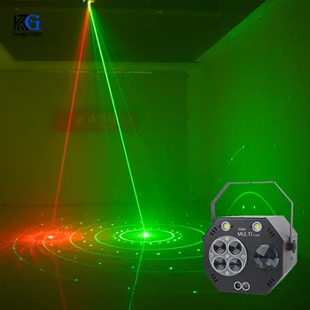 Лазерный луч с рисунком RGB, светодиодные лампы с эффектом рисунка, сценический стробоскопический лазер DMX, лазер для вечеринки для дискотеки DJ, свадебный клубный проектор KTV