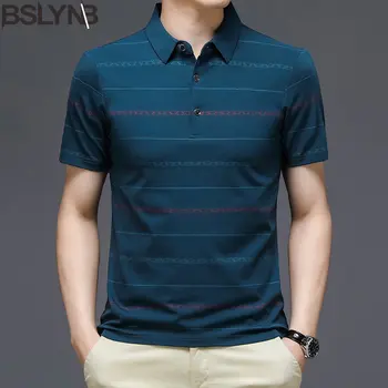 Летняя мужская рубашка Поло с отложным воротником, футболка с короткими рукавами, мужские поло