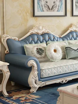 Диван-кровать в европейском стиле роскошная гостиная многофункциональная угловая ткань в американском стиле с императорской наложницей