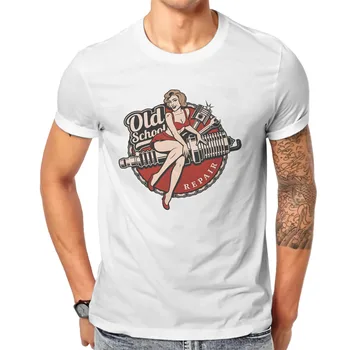Летняя футболка Винтажная Мужская одежда Harajuku Футболка Для Мужчин Rockabilly Party 50s Sock Hop Dance Pin Up Rock And Roll Memphis