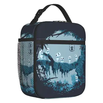 Kodama Spirit Of The Forest Изолированная сумка для ланча Studio Ghibli Princess Mononoke Термоохладитель Ланч-бокс для пляжного кемпинга и путешествий