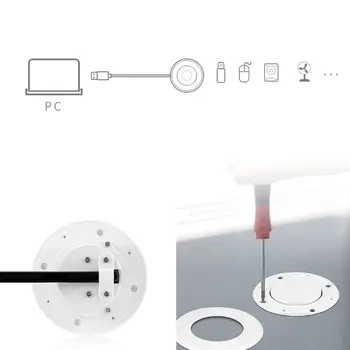 Всплывающий разъем на столе USB 2.0, 3 порта, концентратор, разветвитель, адаптер для портативного компьютера Y3ND