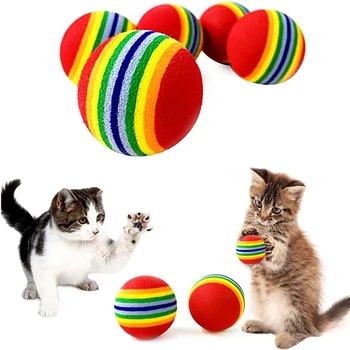 Забавный щенок для собак в радужную полоску, интерактивный мяч для жевания, игрушка для прорезывания зубов, аксессуары для домашних животных, игрушка для домашних животных