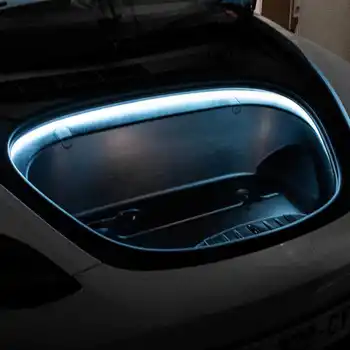Комплекты светодиодных полос объемного освещения переднего багажника автомобиля, замена декоративных атмосферных ламп для Tesla Model S X 2012-2022