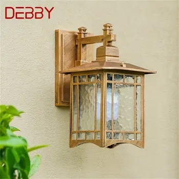 Классический уличный настенный светильник DEBBY Водонепроницаемый IP65, ретро-бра, декоративное светодиодное освещение для домашнего крыльца
