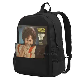 Лоретта Линн-фотография на обложке альбома, рюкзак для школьника, дорожная сумка для ноутбука, Джони Митчелл, Хиппи Американа, Богемный стиль