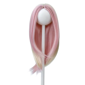 Новые парики BJD 1/3 Кукольных волос Розово-блонд Смешанного цвета, длинные Прямые для аксессуаров Dollfie SD