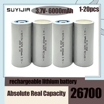 Новый 26700 3.7V6000mAh Перезаряжаемый Литиевый аккумулятор Высокой мощности 20a Подходит для Цифрового продукта Scooter Solar Battery Power Tools